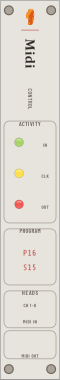 MIDI module with light panel