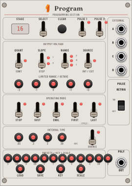 Program module with light panel